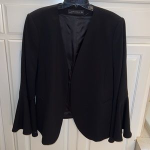 Zara ruffled sleeve blazer